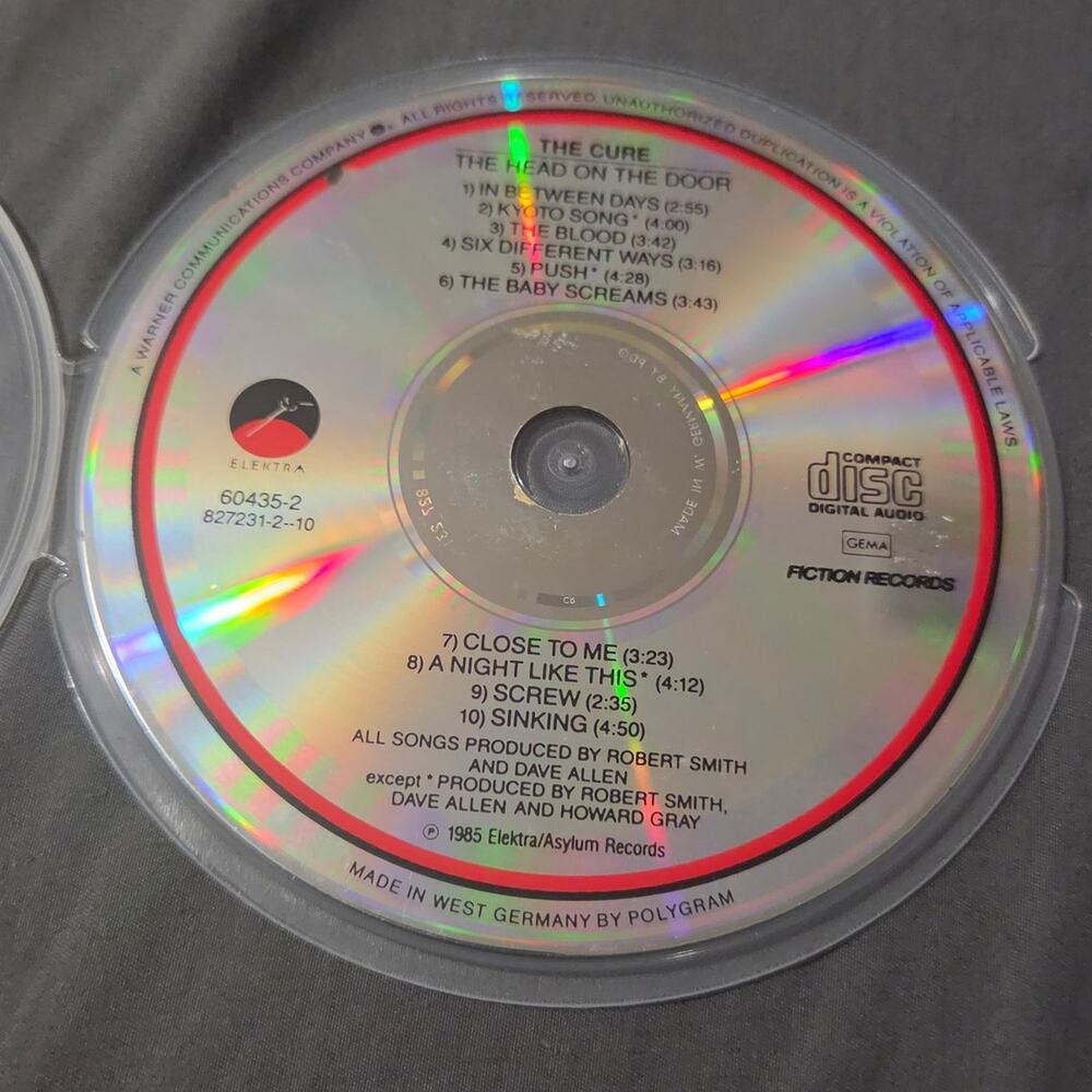 Vtg 1985 The Cure The Head On The Door CD (West Germany Import)